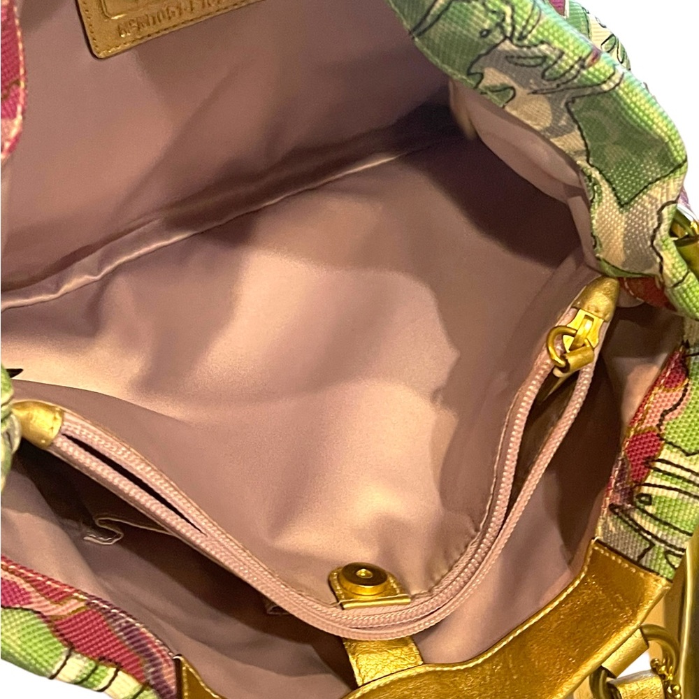 NWOT Gold metalic Flower Floral COACH Bag F16259 - Picture 6 of 6
